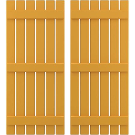 Americraft 6-Board (3 Batten) Exterior Real Wood Spaced Board-n-Batten Shutters, ARW401SB623X52TUH